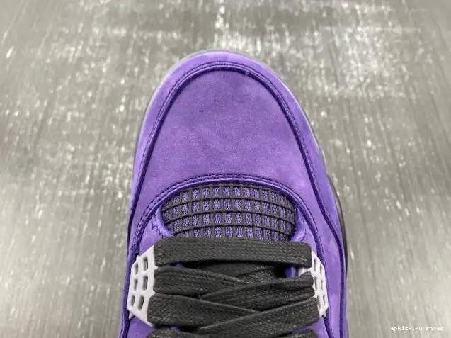 Cheap Purple Jordan 4 Air x Scott Travis Suede 0501